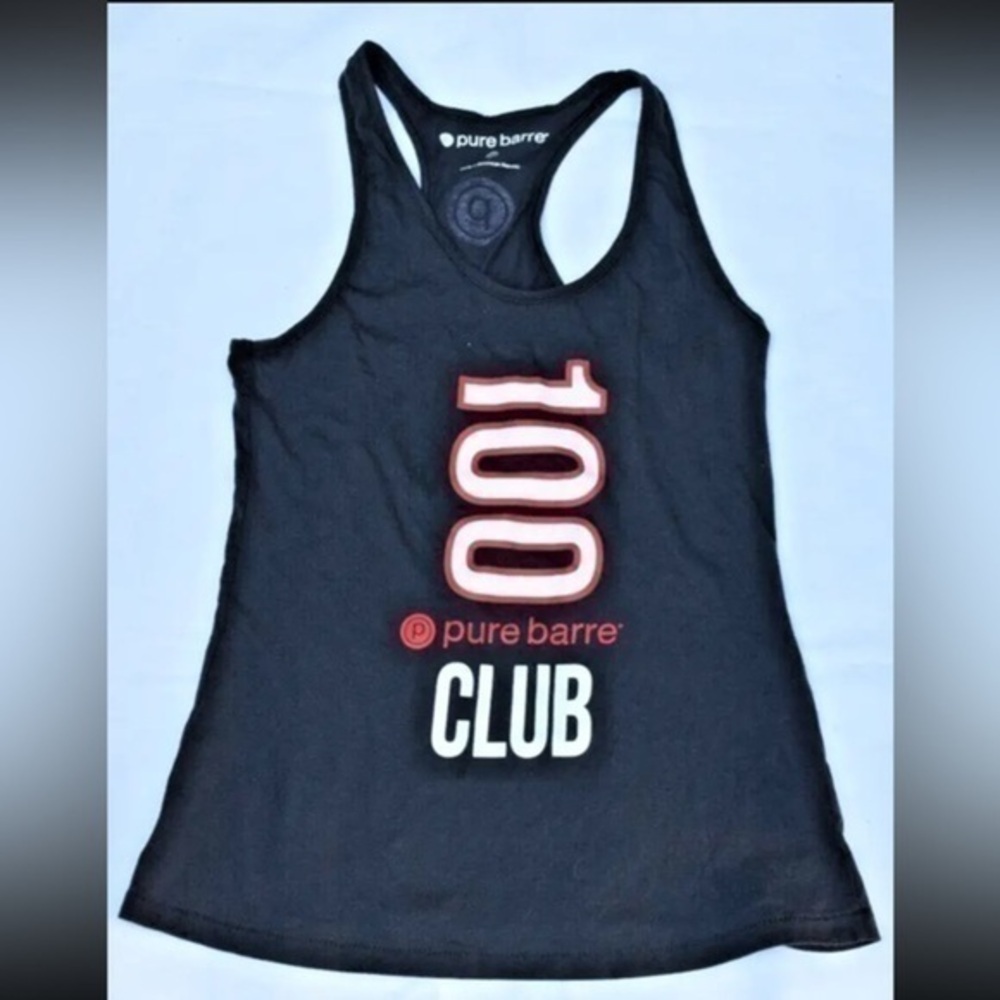 PURE BARRE l Black & Red 100 pure barre club tank size medium
